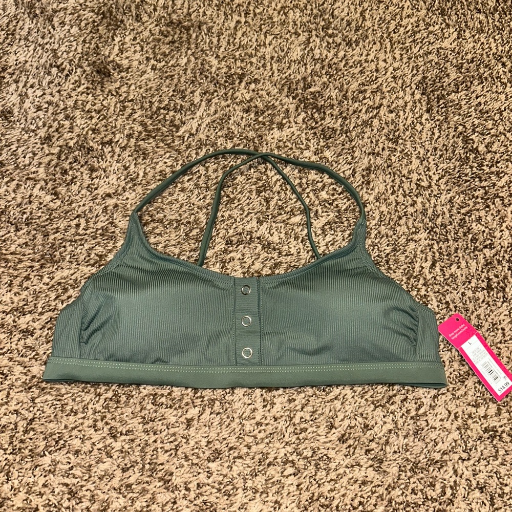 Olive Green Swim Top
